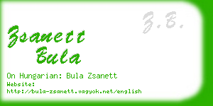 zsanett bula business card